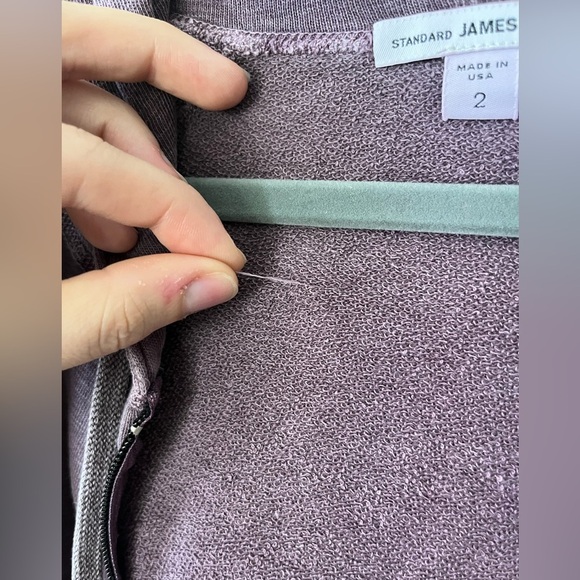 James Perse Vintage 100% Cotton Terry Purple Hoodie Women's Size S - Picture 13 of 16